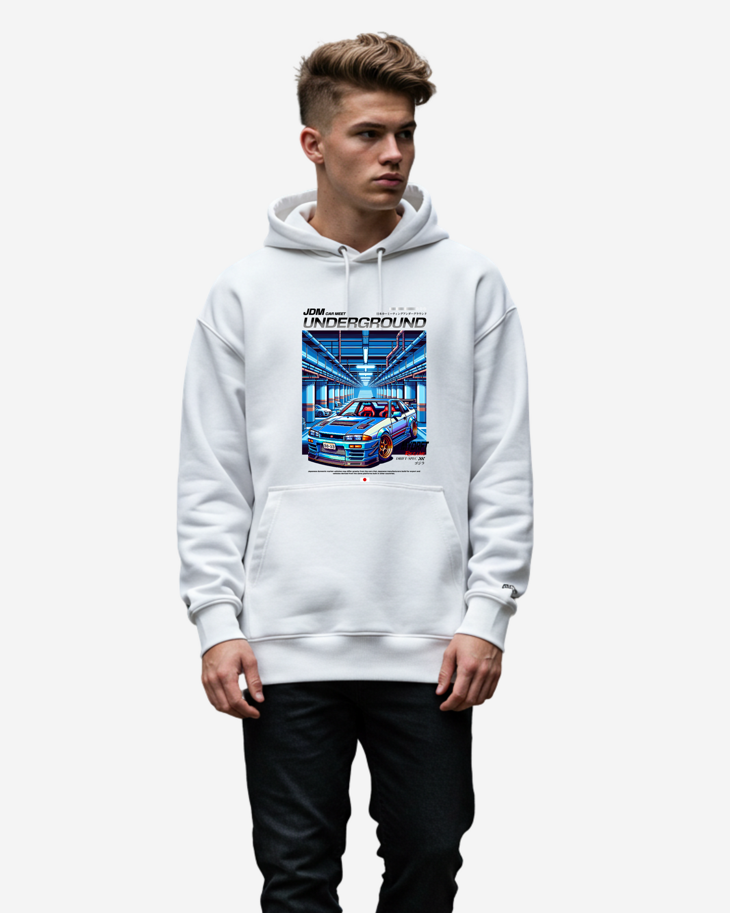 Pixelated JDM Oversized Hoodie