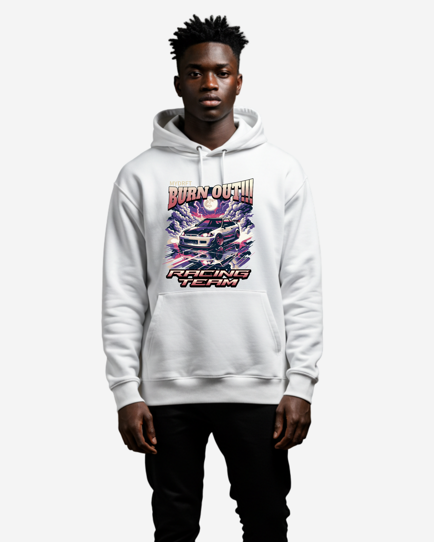 Burn Out Racing Oversized Hoodie