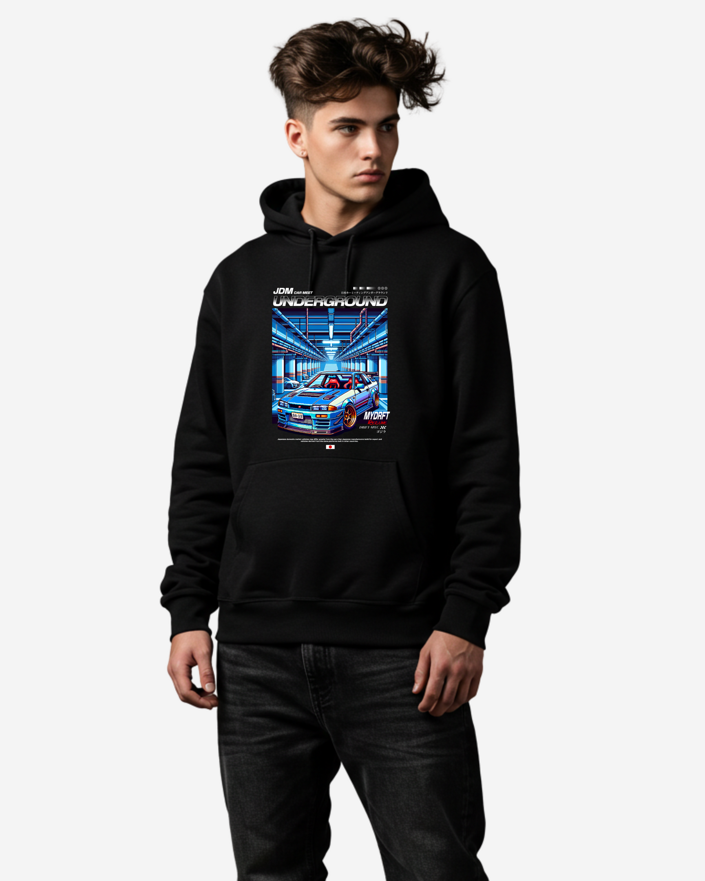 Pixelated JDM Oversized Hoodie