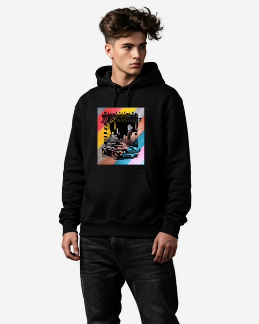 Tokyo Midnight Drift Oversized Hoodie