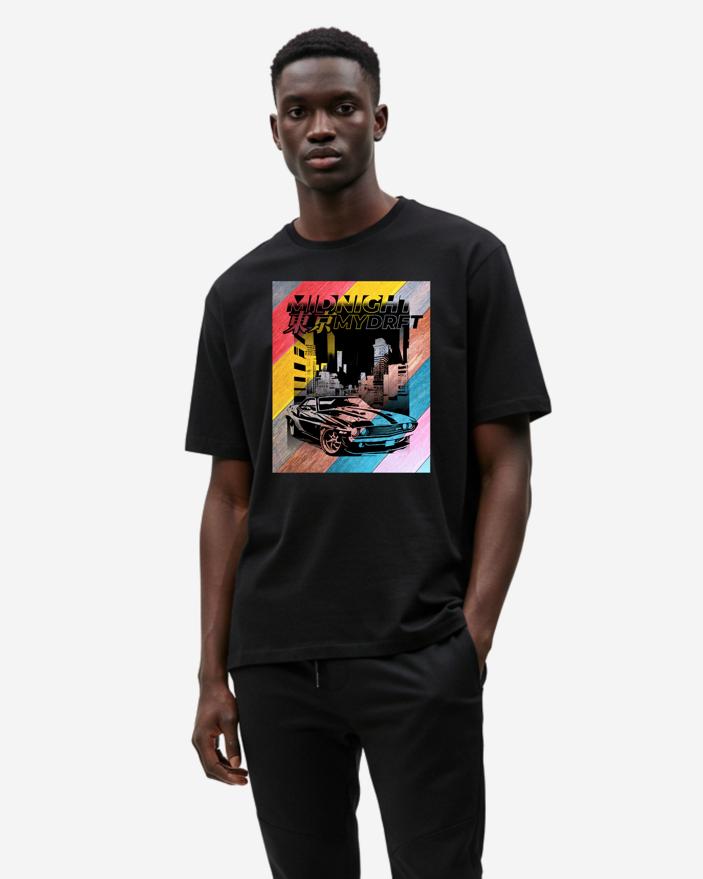 Tokyo Midnight Drift Oversized T-Shirt