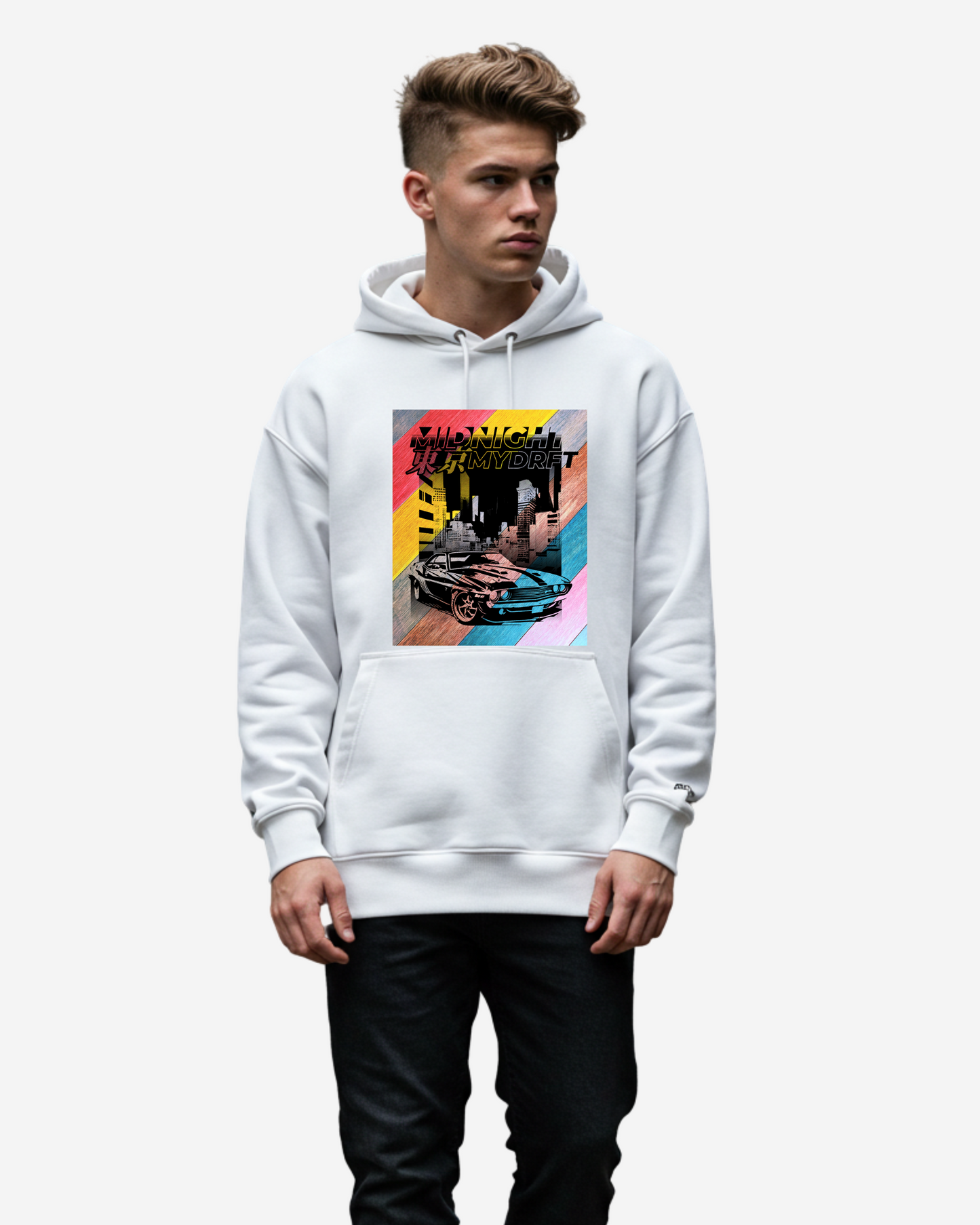 Tokyo Midnight Drift Oversized Hoodie