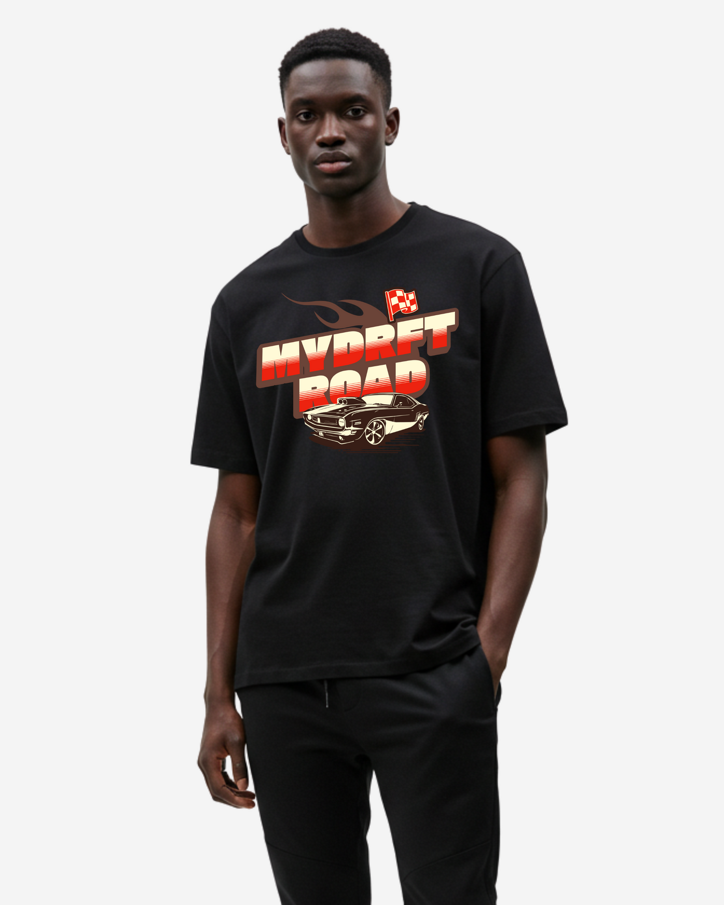 Typography Car 2 Oversized T-Shirt