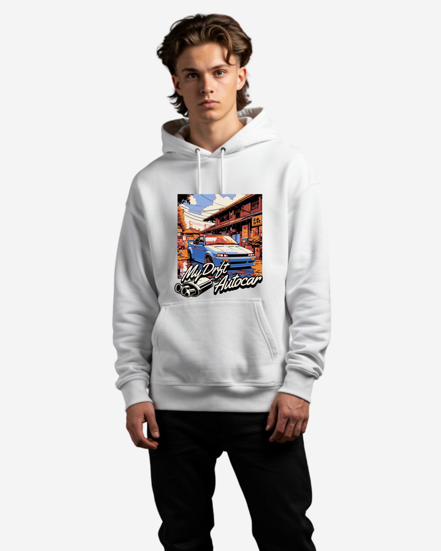 Japan Car Graphic Oversized Hoodie