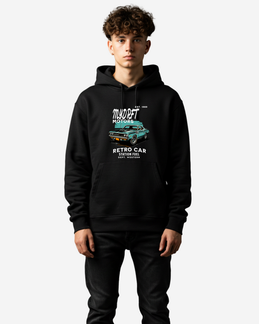 Vintage Car Retro Design Oversized Hoodie