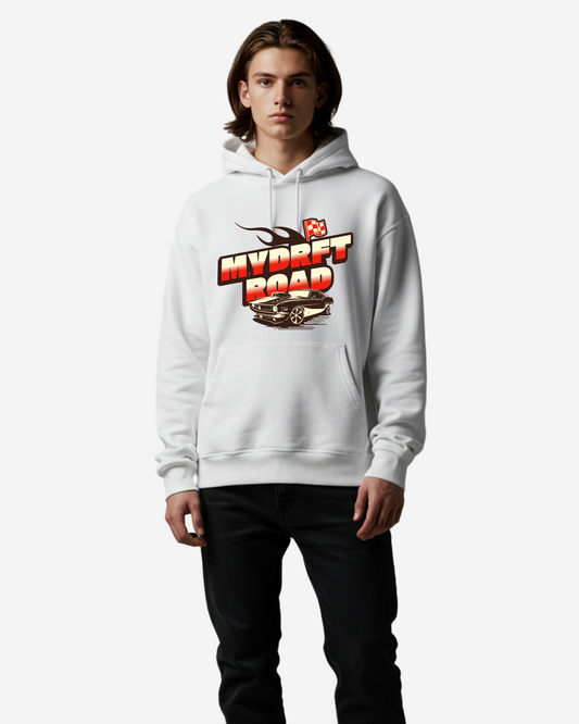 Typography Car 2 Oversized Hoodie