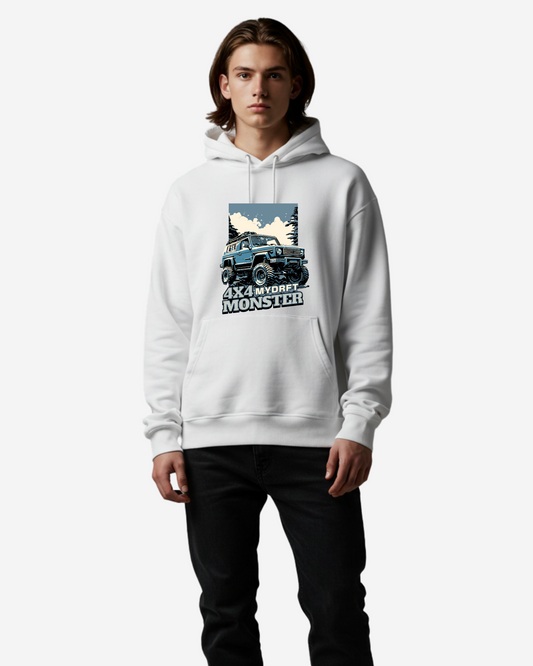 4x4 Monster Car Oversized Hoodie