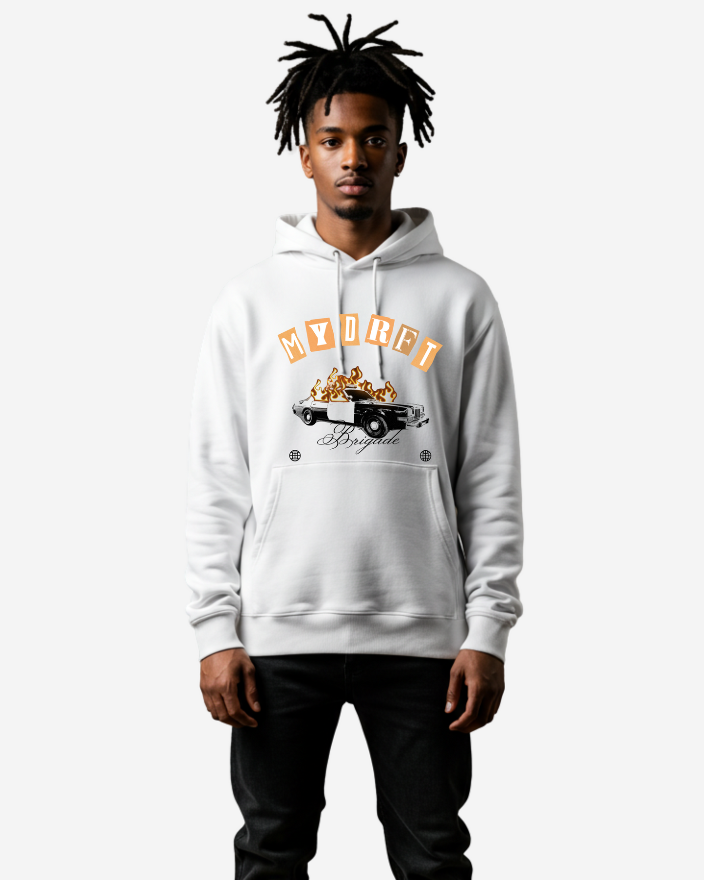 Vintage Police Car Oversized Hoodie