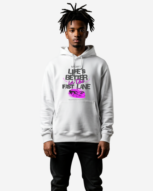 Typography Car Oversized Hoodie