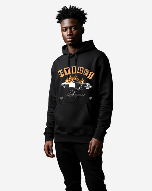 Vintage Police Car Oversized Hoodie